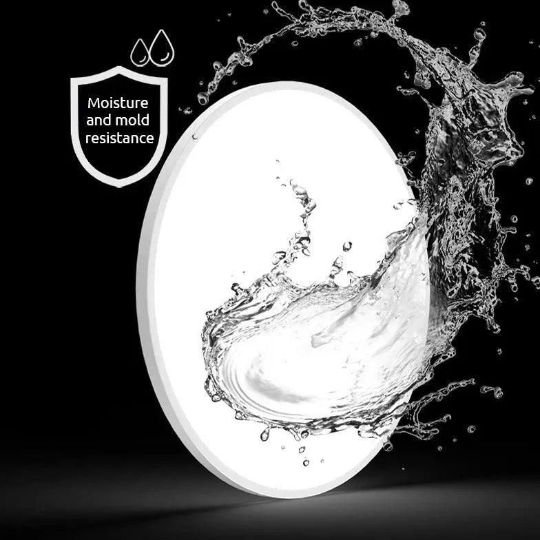 Slim Round Bathroom Flush Mount Ceiling Light Fixture - Modern Waterproof LED Lighting for Bathroom, Toilet, Powder Room & Vanity Area