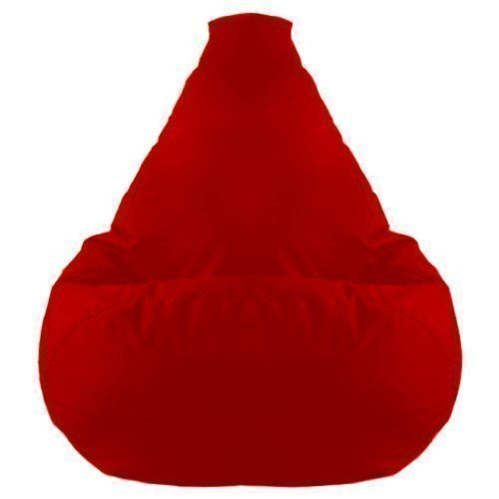 Water-Resistant Highback Filled Bean Bag Gaming Chair - Comfortable Lounge Seat for Adults, Teens & Kids (Red) - Perfect for Gaming, Relaxing, Movie Nights & Bedroom Decor