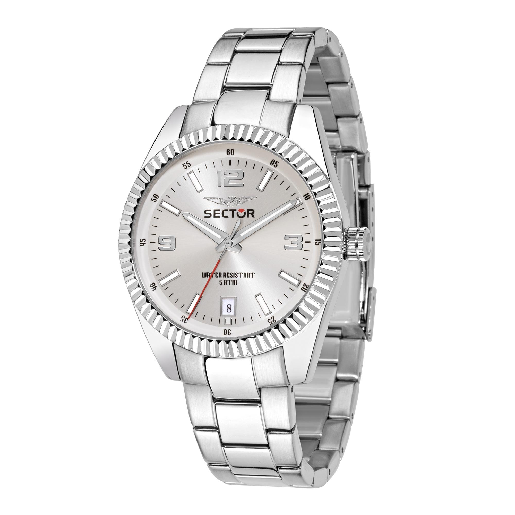 Sector Men's R3253476003 Silver Analog Quartz Watch - Stylish & Durable Timepiece for Business, Casual & Everyday Wear