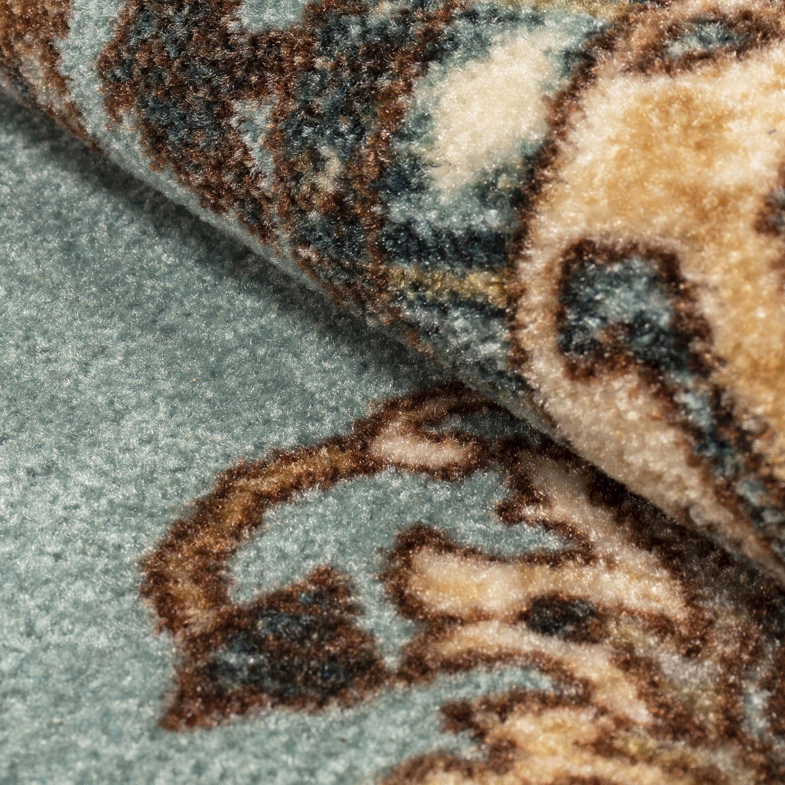 Aviva Non-Slip Floral Medallion Washable Area Rug - Non-Skid Indoor Runner for Living Room, Bedroom & Entryway