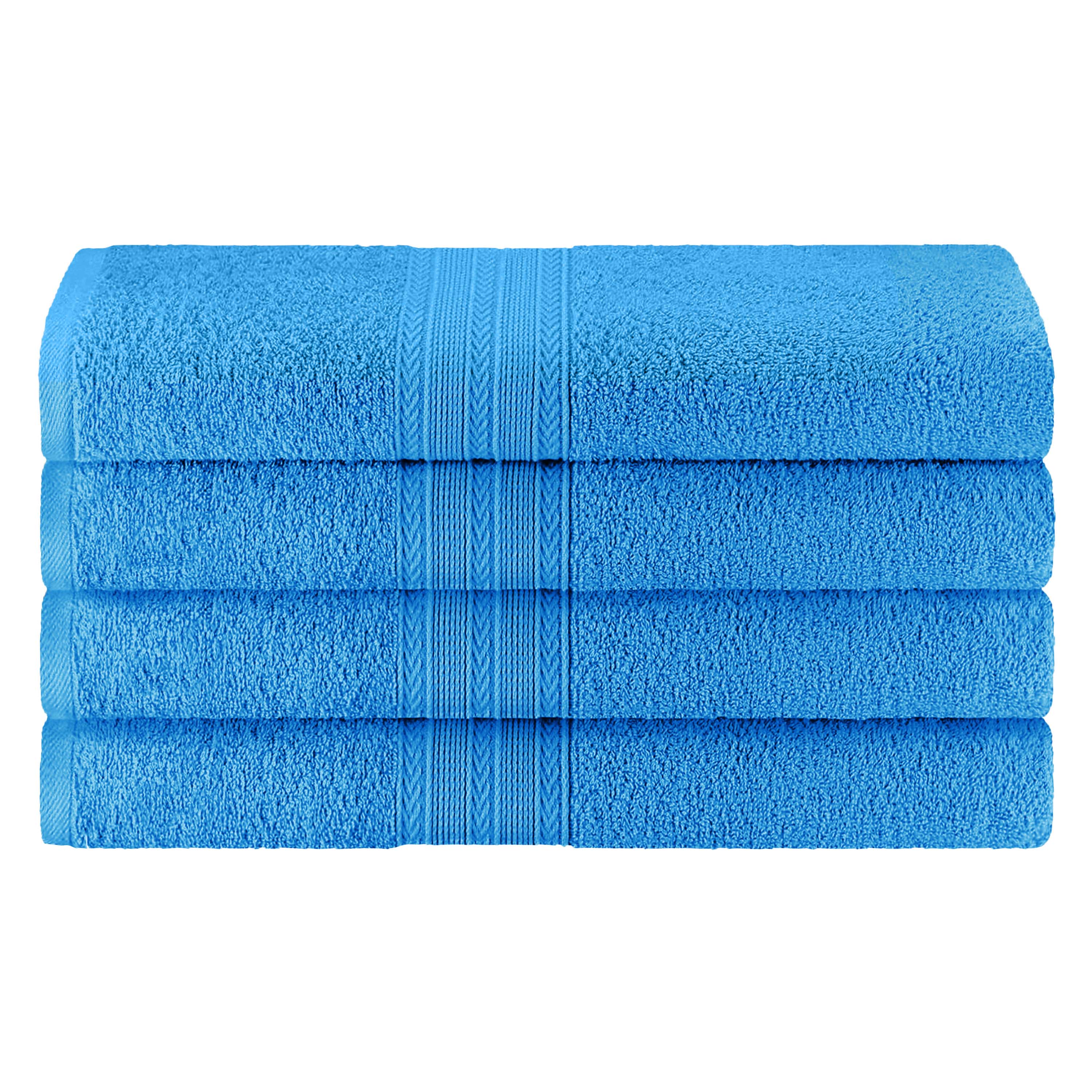 Premium 100% Cotton Eco-Friendly 4-Piece Bath Towel Set - Soft, Absorbent & Hypoallergenic - Perfect for Spa, Bathroom & Beach Use