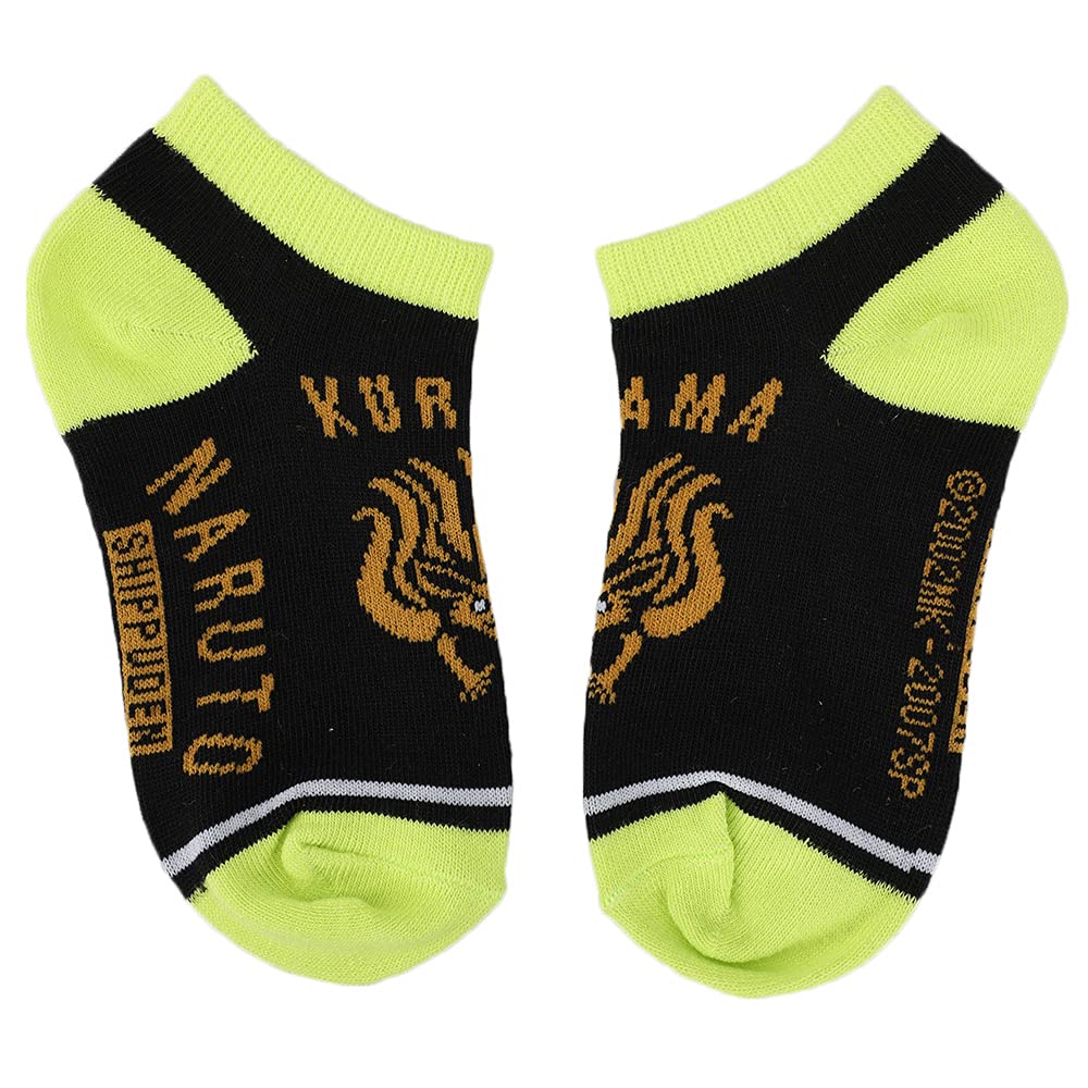Bioworld Naruto Anime Ankle Socks for Kids Boys - 6-Pack Cute Cartoon Character Socks - Perfect for Cosplay, School, and Daily Wear