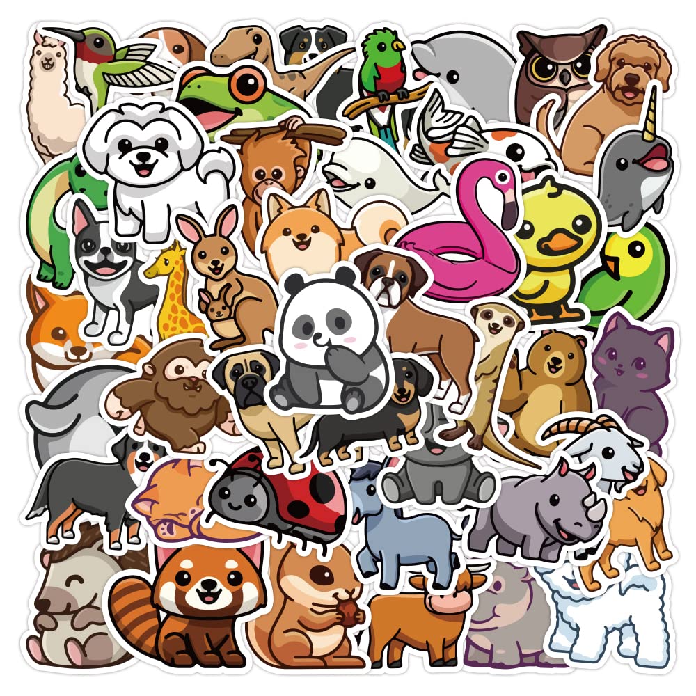 50pcs Zoo Animal Stickers for Kids - Funny Teacher Reward Stickers, Motivational Classroom Supplies for Students - Perfect for Potty Training, School Rewards & Teacher Appreciation Gifts