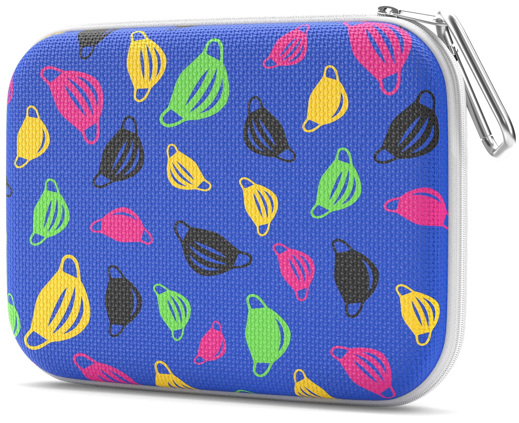 Slim Multipurpose Neoprene Makeup Bag with Zipper Pouch & Carabiner Keychain - Portable Travel Cosmetic Organizer for Women | Perfect for Daily Essentials, Gym, Travel & On-the-Go Use