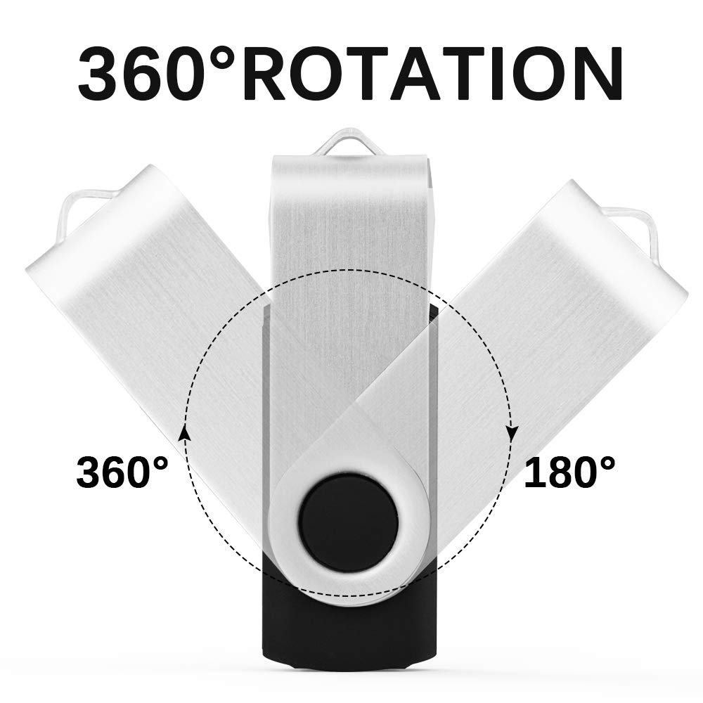 KEXIN Bulk USB Flash Drive 1GB 100 Pack - High-Speed USB 2.0 Thumb Drives with Swivel Design - Perfect for Business Promotions, School Projects & Data Storage