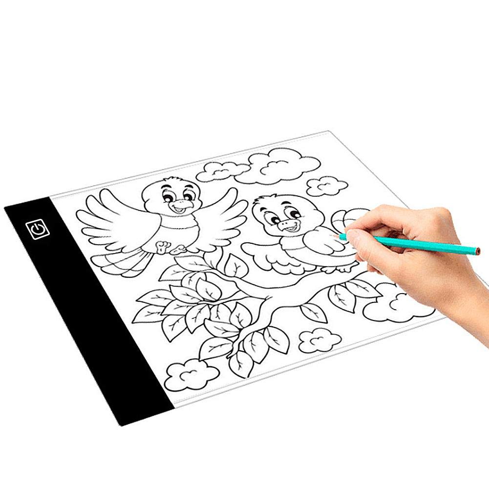 A4 Portable LED Light Box - USB Powered Dimmable Tracing Light Pad for Artists, Drawing, Sketching & Animation | Perfect for Artcraft, Calligraphy & DIY Projects