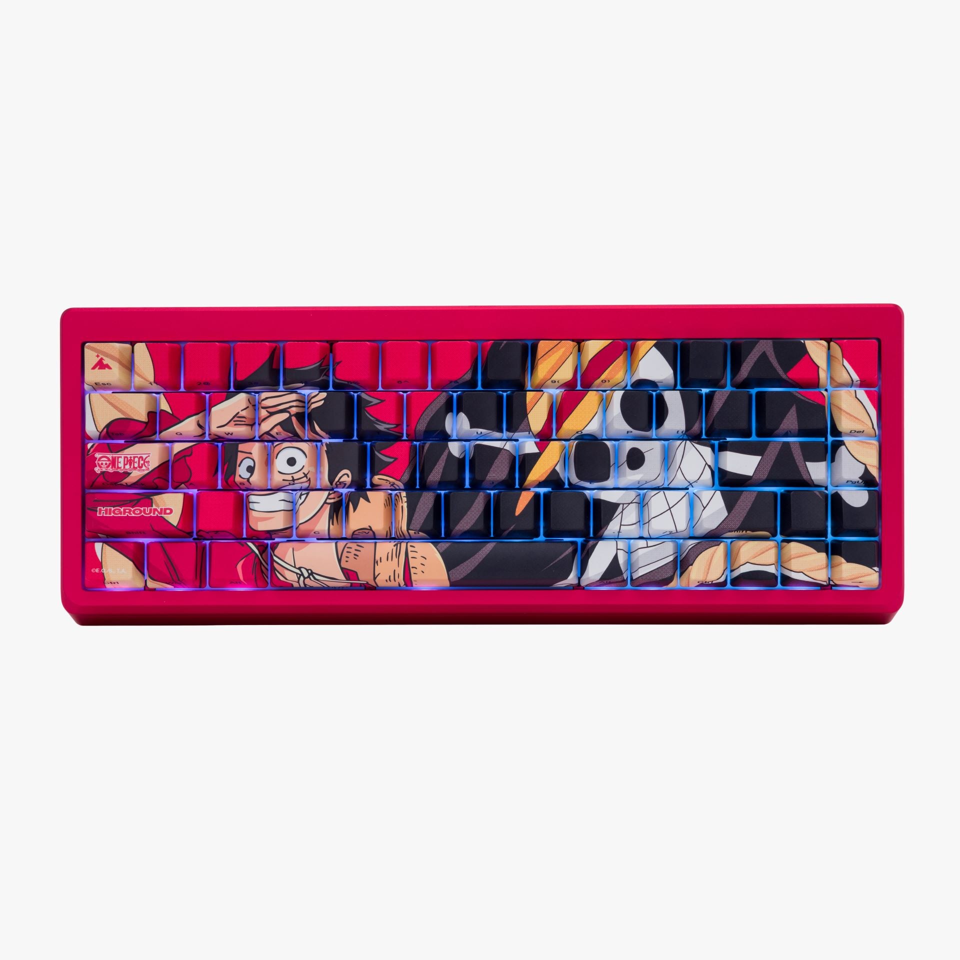 One Piece x HG Summit 65 Mechanical Keyboard - Luffy Edition | Anime Gaming Keyboard for PC & Mac | Perfect for Gamers & Anime Fans