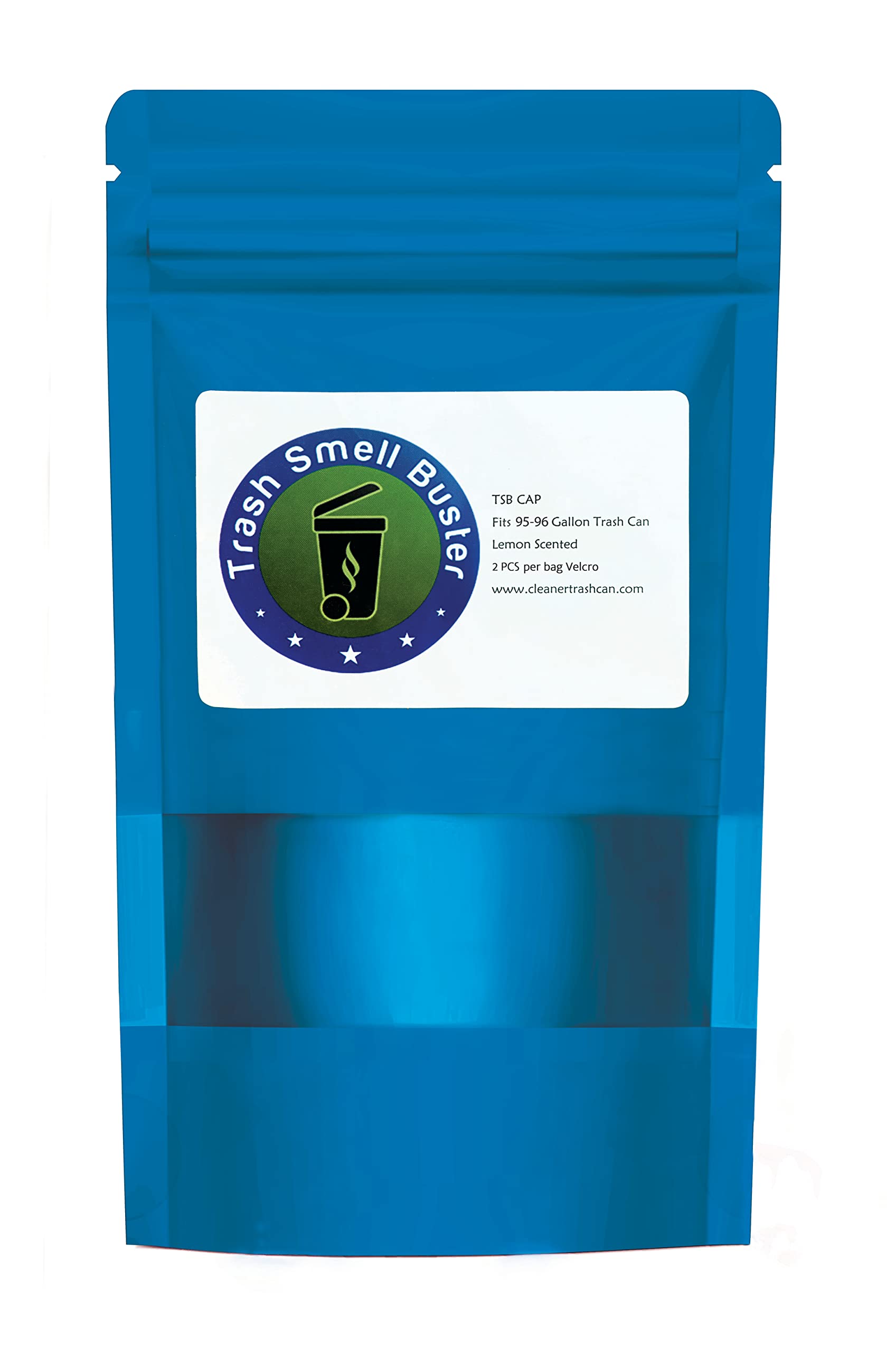 95 Gallon Lemon Scented Trash Can Odor Eliminator Covers (2-Pack) - Fresh Citrus Fragrance for Outdoor & Indoor Garbage Bins - Kitchen, Bathroom, Office & Garage Use