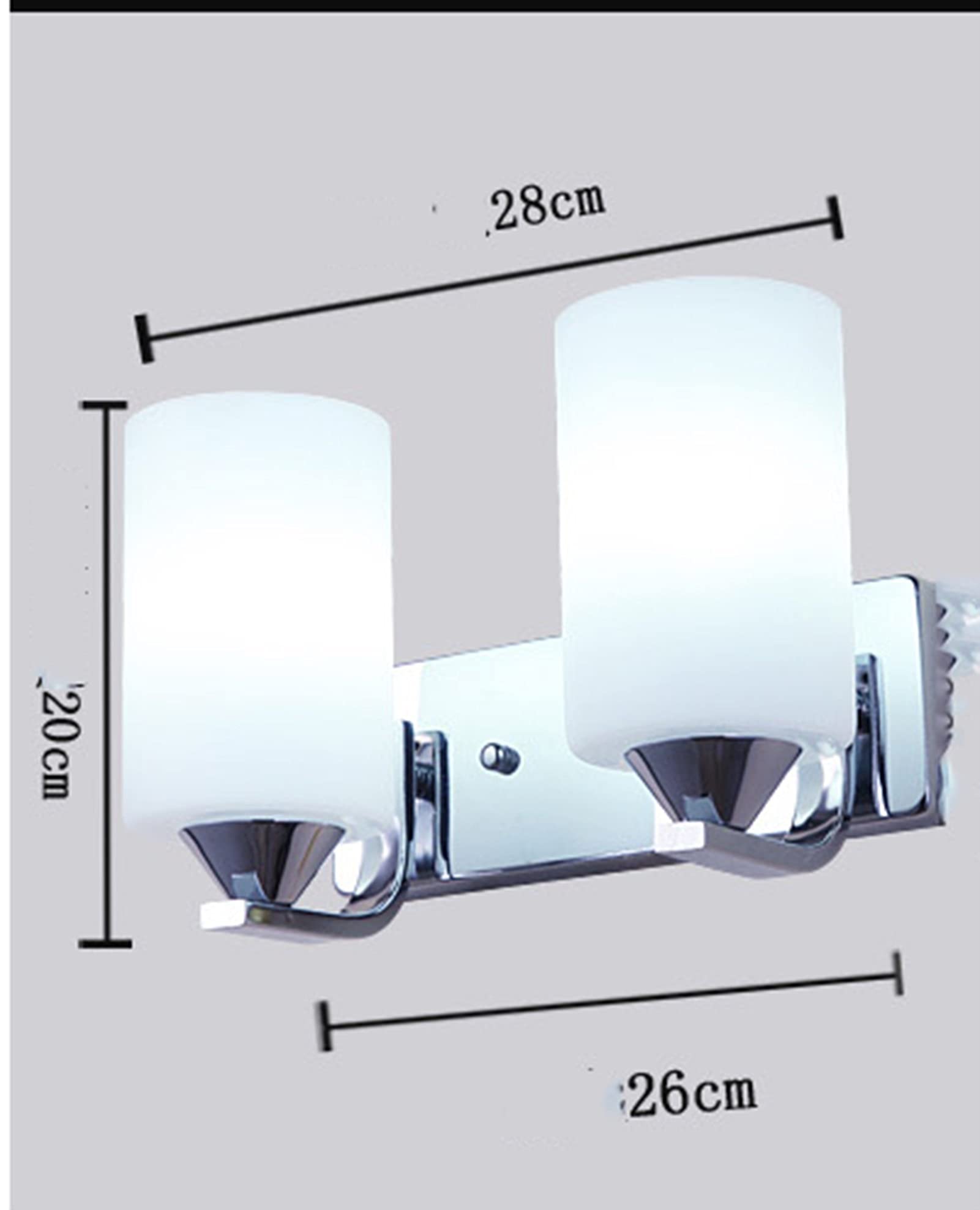 E27 Wall Lamp with Switch/Pull Chain - Matte Glass Shade & Metal Base for Bedroom, Living Room, Corridor - Perfect for Bedside Reading & Candle Holder Lighting