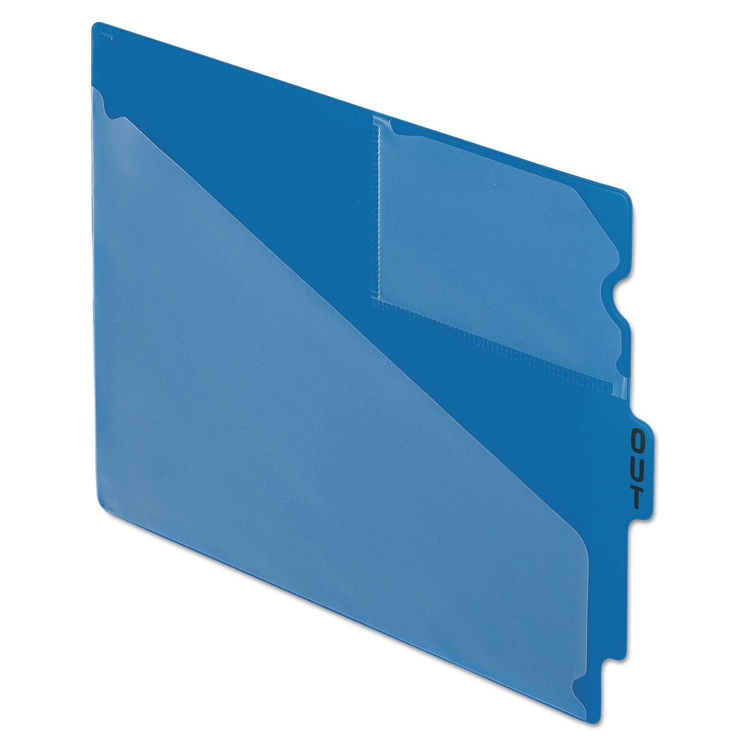 Pendaflex 13542 Letter Size End Tab Poly File Folders - Blue, Center 