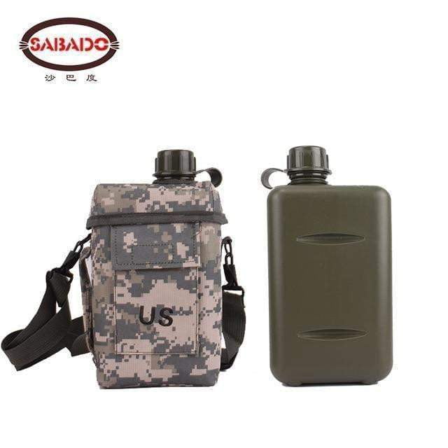 BPA-Free Military Water Canteen 2L (67oz) - Durable Plastic Water Bottle for Tactical Use, Camping, Hiking & Outdoor Adventures - Multiple Color Options