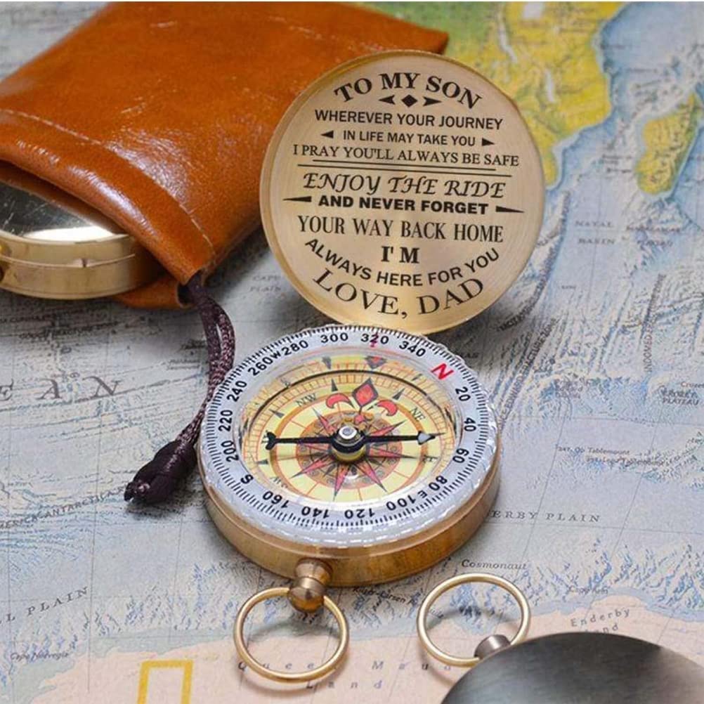 5x5x2 Inch Luminous Hiking Navigation Tool - Perfect Outdoor Camping Compass Gift for Dad & Son - Ideal for Hiking, Backpacking, and Adventure Trips