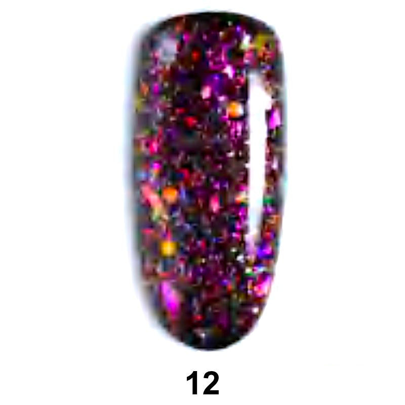 Holographic Flakes Gel Polish - Long Lasting Nail Polish for Salon & Home Manicures - Perfect for Parties, Weddings & Special Occasions
