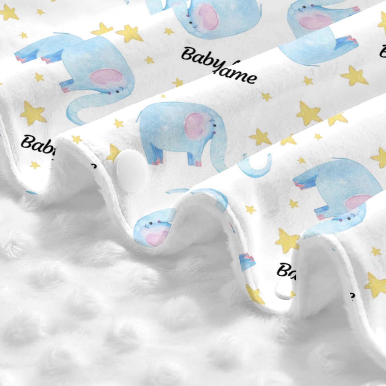 Custom Personalized Watercolor Elephant Baby Car Seat Canopy with Name - Soft Minky Peekaboo Nursing Cover for Newborn Boys & Girls - Perfect for Strollers, Breastfeeding, and Infant Travel Protection