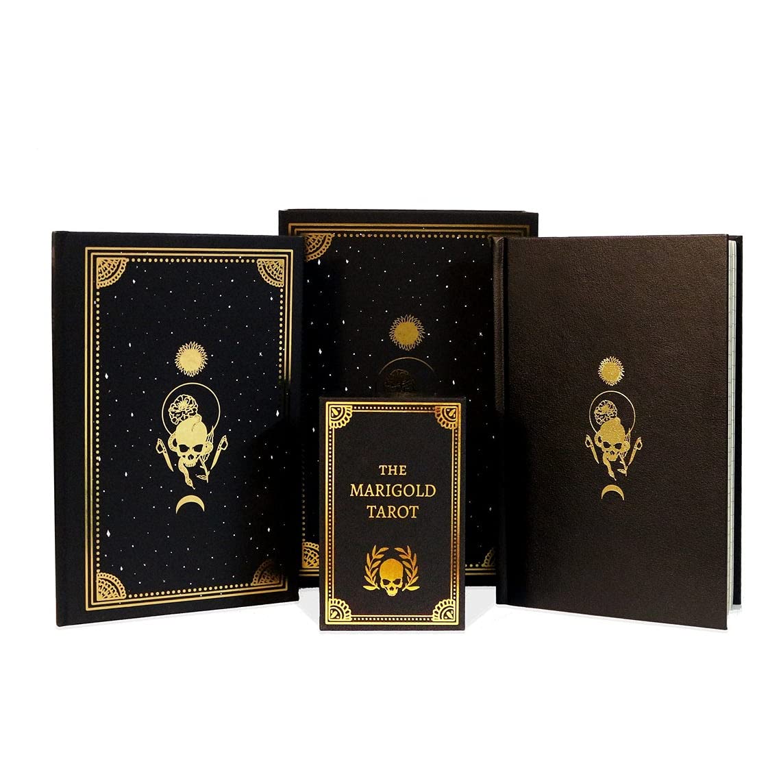 The Marigold Tarot Box Set - 78 Gold Gilded Tarot Cards with Guidebook & Foil-Stamped Journal - Premium Divination Deck for Witches, Tarot Lovers & Spiritual Seekers - Perfect for Readings, Meditation & Gift Giving