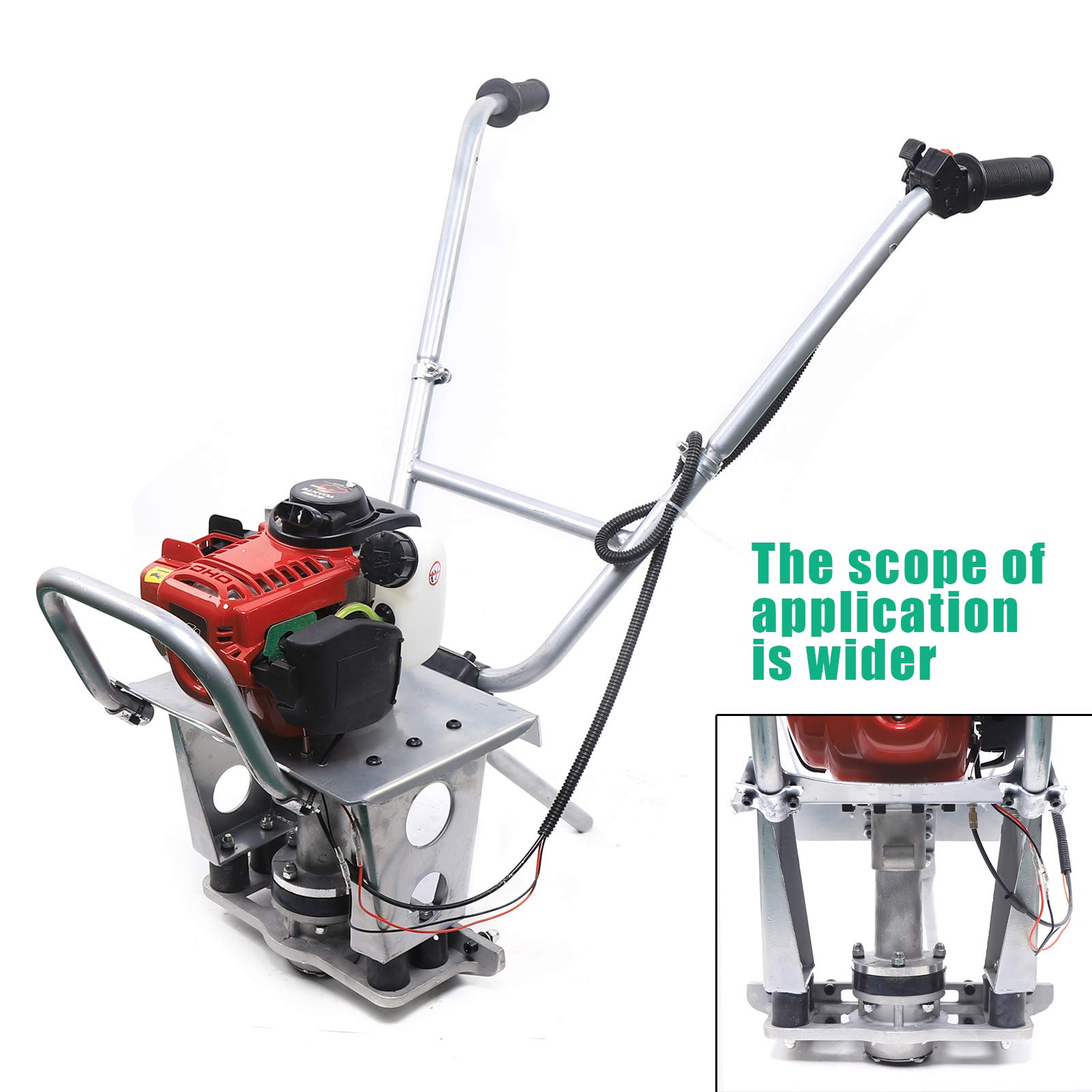 35.8CC 4-Stroke Gas Concrete Vibrating Screed Machine - 900W Power Aluminum Construction Vibrator for Driveways, Patios & Slab Leveling - Professional Grade Concrete Finishing Tool