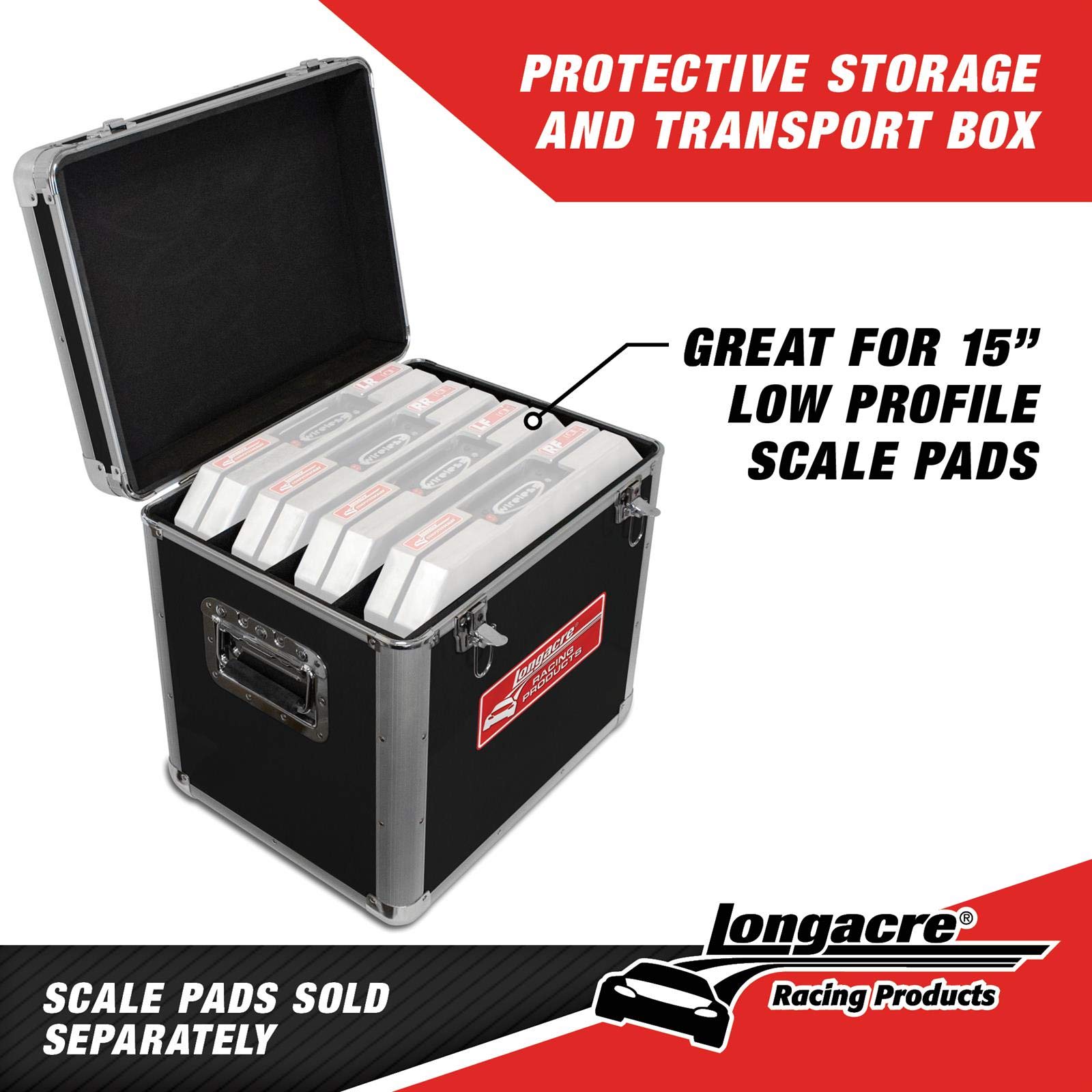 Longacre 72292 15-Inch Low Profile Storage Box - Organize and Protect Your Car Cleaning Pads & Detailing Tools - Perfect for Auto Detailing, Car Wash & Garage Storage