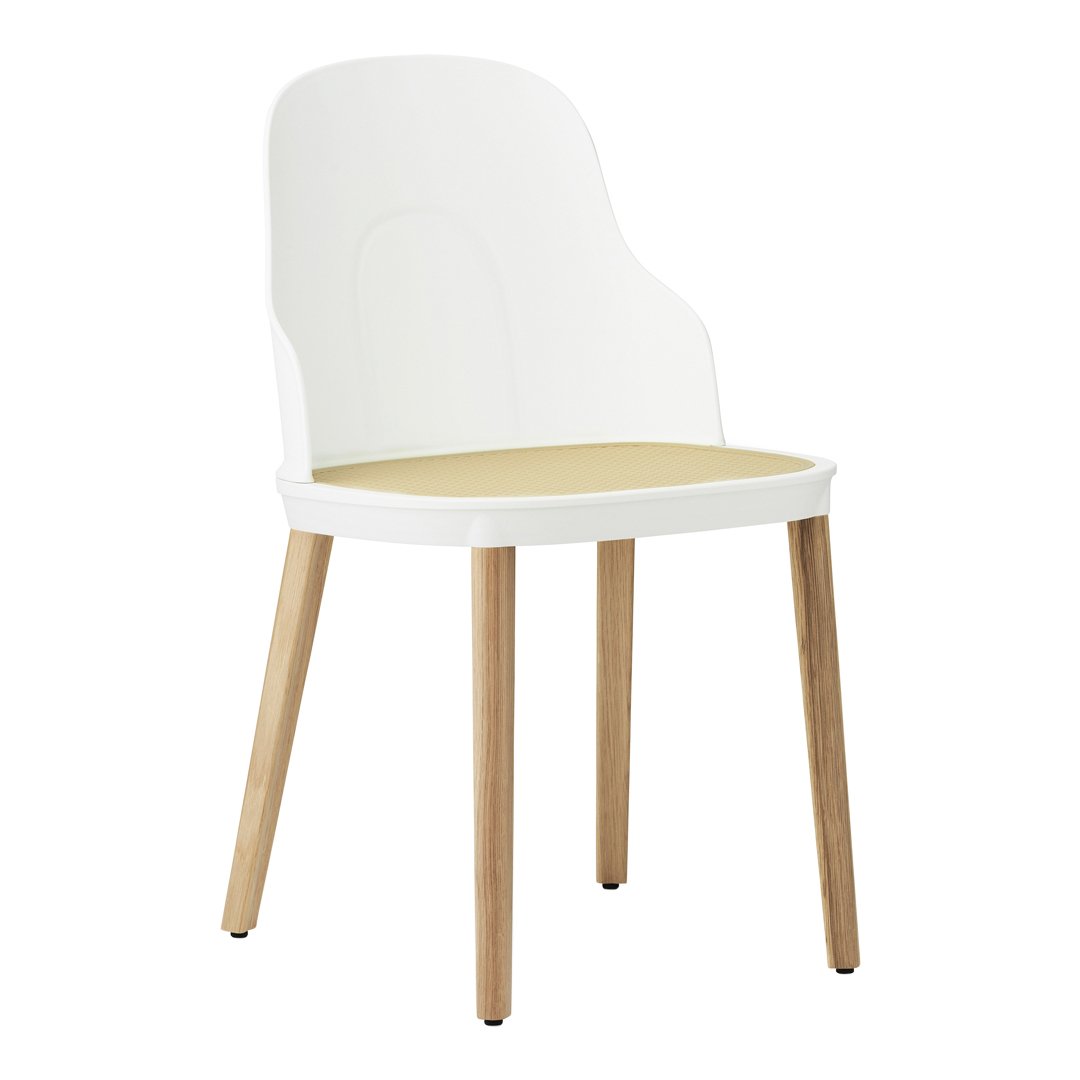 Allez Modern Dining Chair with Wicker Seat - Comfortable Rattan Accent Chair for Kitchen, Dining Room, or Patio