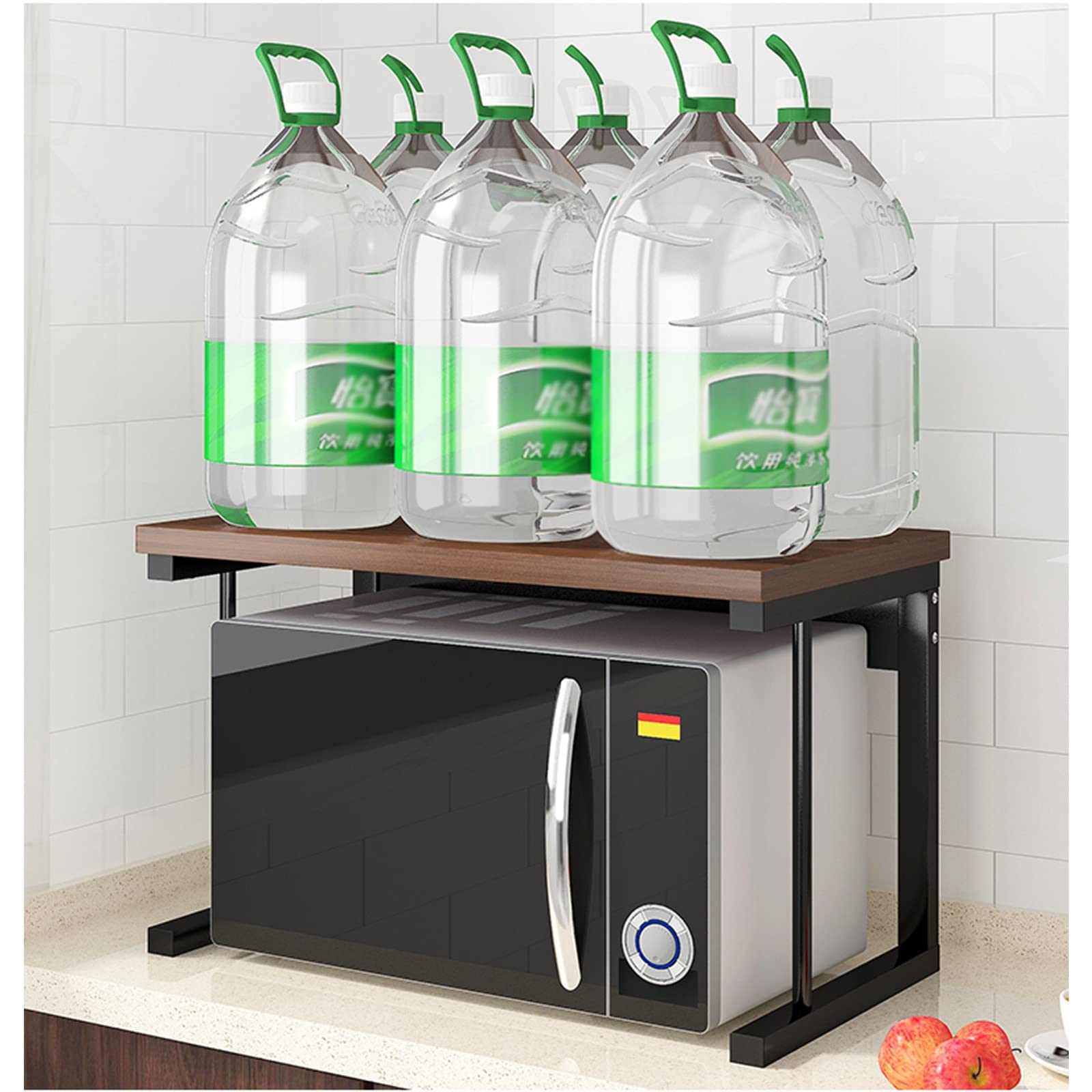 Universal Microwave Shelf for Countertop - Heavy Duty Metal Oven Rack & Kitchen Storage Organizer - Space Saving Solution for Small Kitchens, Countertops, and Pantries - Perfect for Microwaves, Toasters, and Small Appliances