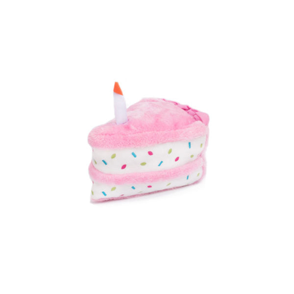 Soft Plush Pink Birthday Cake Stuffed Animal Toy - Adorable Gift for Kids, Baby Shower & Birthday Party Decorations