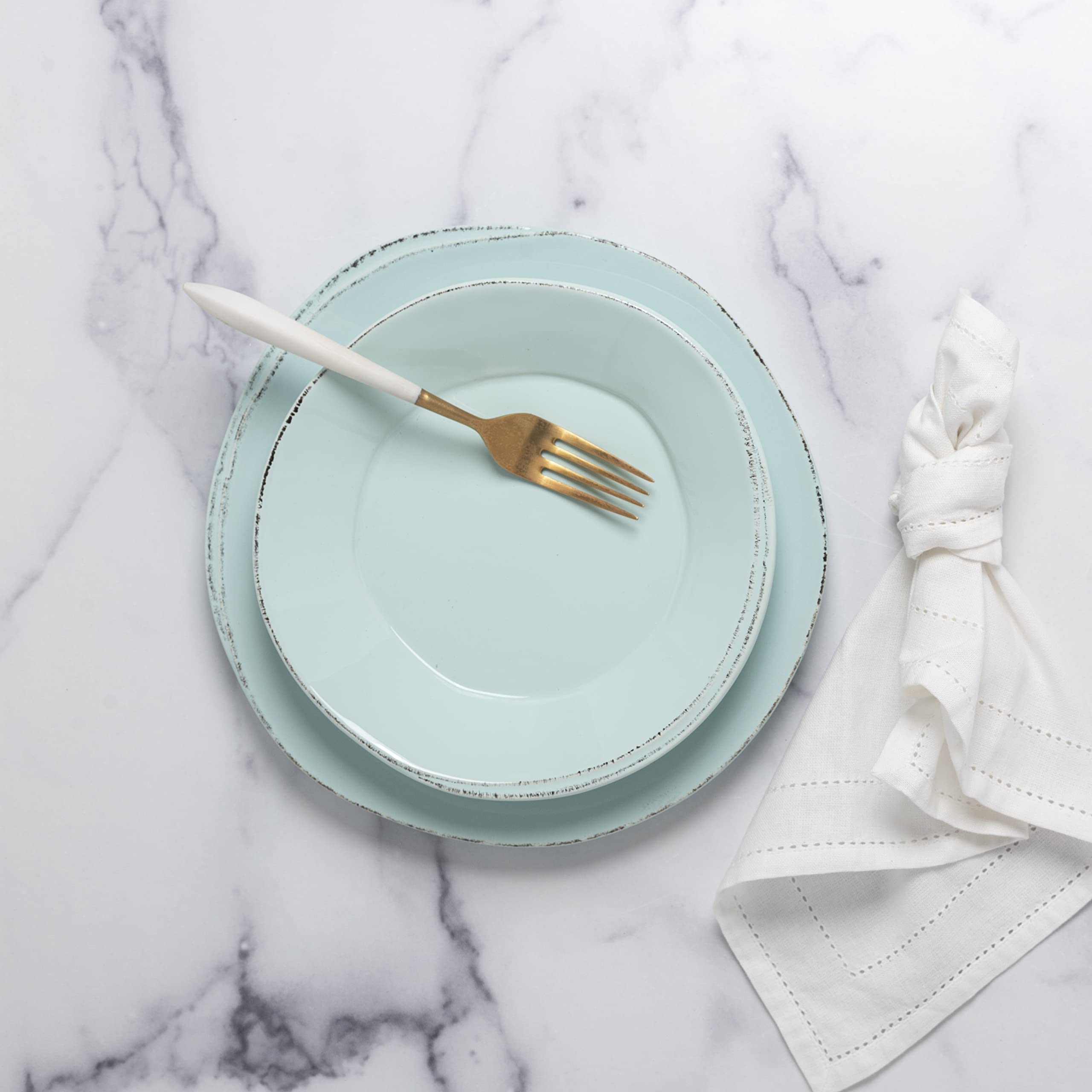 Vietri Aqua Pasta Bowls Set of 4 - 8.5