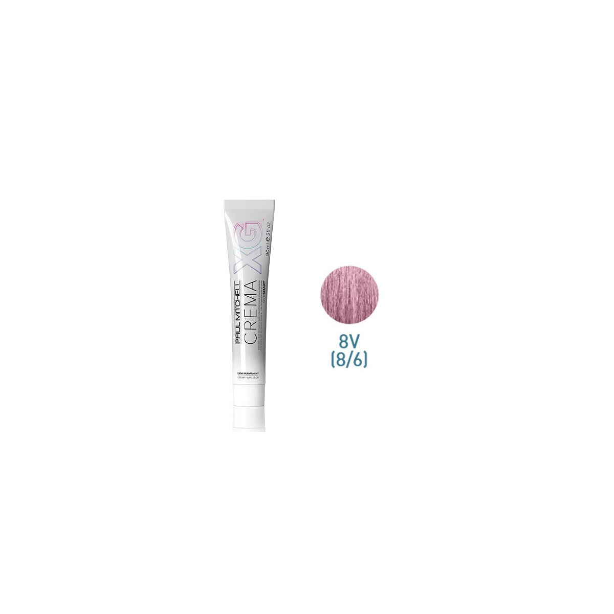 Crema XG Demi 8V Hair Color - Professional Semi-Permanent Cream Hair Dye for Vibrant Color & Shine | Perfect for Salon Use & At-Home Hair Coloring