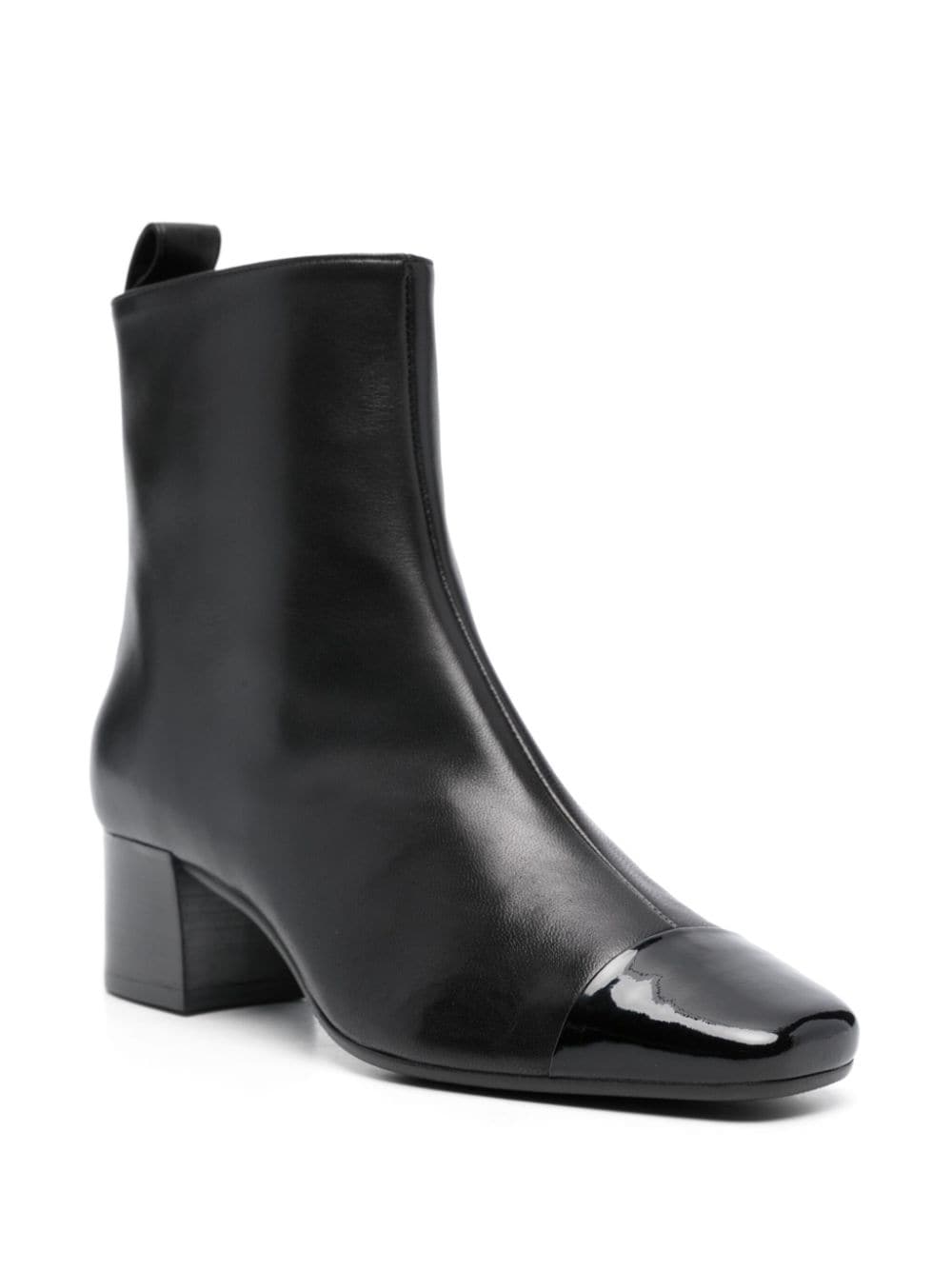 CAREL PARIS Women's Black Leather Boots - Stylish Ankle Boots for Fall & Winter, Perfect for Casual Outfits & Office Wear