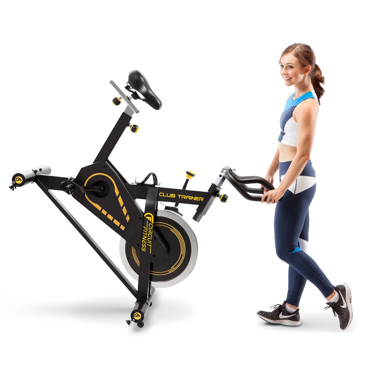 Circuit Fitness AMZ 955BK Indoor Cycling Bike with 40 lbs Flywheel - Heavy Duty Exercise Bike for Home Gym & Cardio Workouts - Perfect for Spin Classes, Weight Loss & Fitness Training