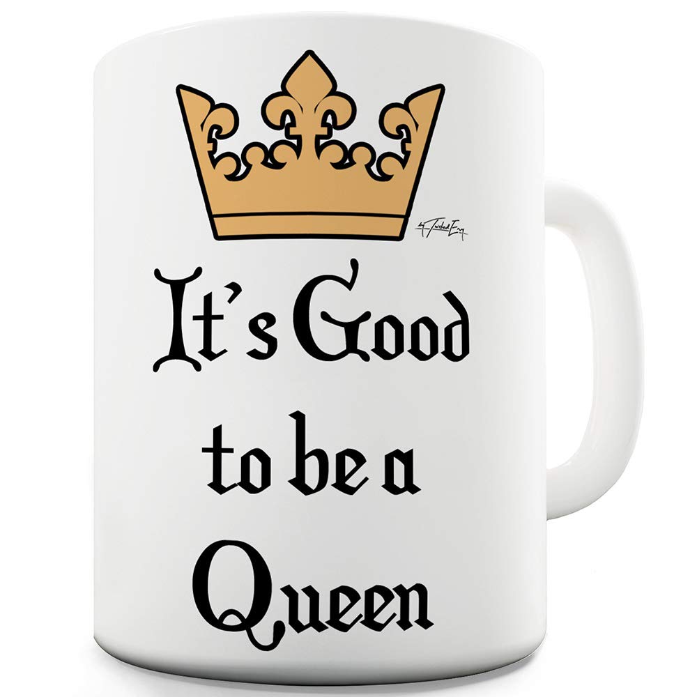 Funny Queen Mug 15oz - Humorous Coffee Cup Gift for Friends, Women, Tea Lovers - Perfect for Birthdays, Office Use & Relaxing Coffee Breaks