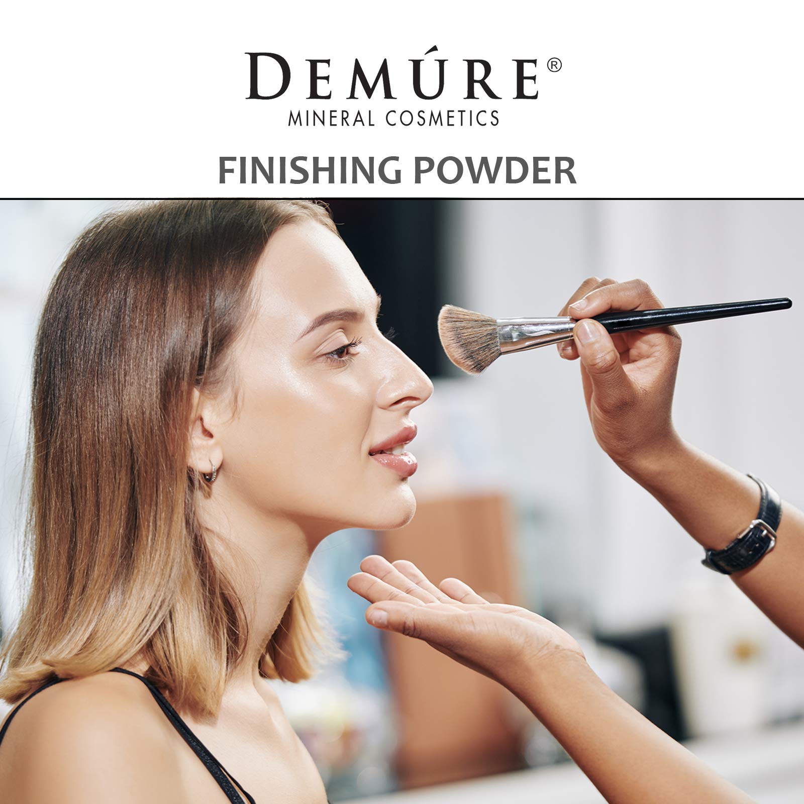 Demure Mineral Makeup Finishing Powder - Dark Shade Loose Face Setting Powder for Professional Makeup | Oil Control & Long-Lasting Wear for Daily Use & Special Occasions