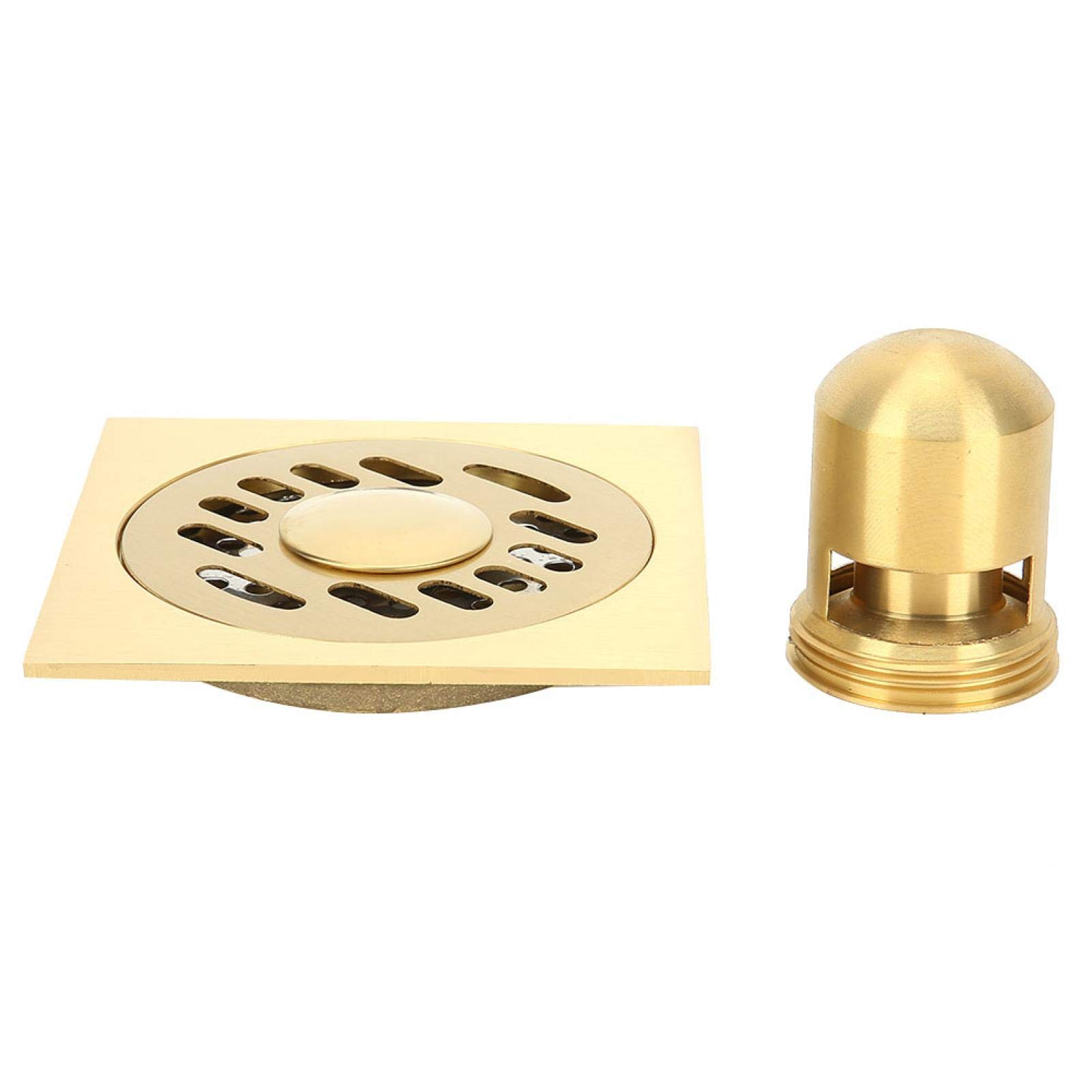 Premium Brass Shower Floor Drain with Double-Layer Filter - Corrosion Resistant Bathroom Drain Cover for Home & Commercial Use - Ideal for Wet Rooms, Bathrooms, and Spa Areas