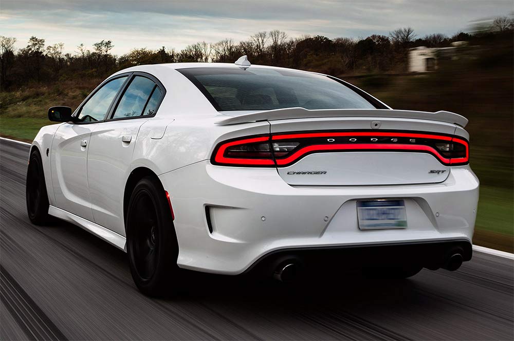 2015-2018 Dodge Charger Factory Style Trunk Flush Mount Rear Spoiler Wing - OEM Fit, High Gloss Finish - Perfect for Street Racing & Car Shows