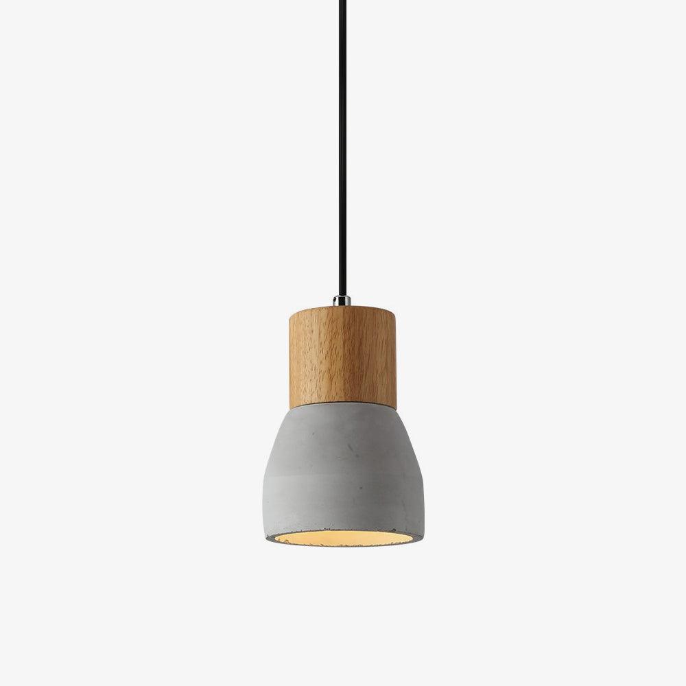 Andenon Modern Cement Pendant Light - Industrial Style Hanging Lamp for Kitchen Island, Dining Room & Living Room Decor