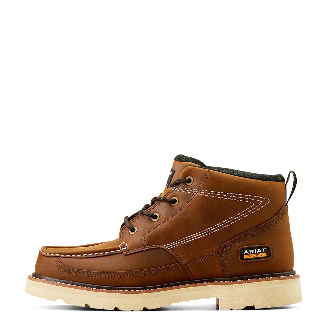Distressed Brown Soft Toe Chukka Boots for Rebar Work - Comfortable Construction Boots for Men | Ideal for Construction Sites, Outdoor Work & Heavy Duty Jobs