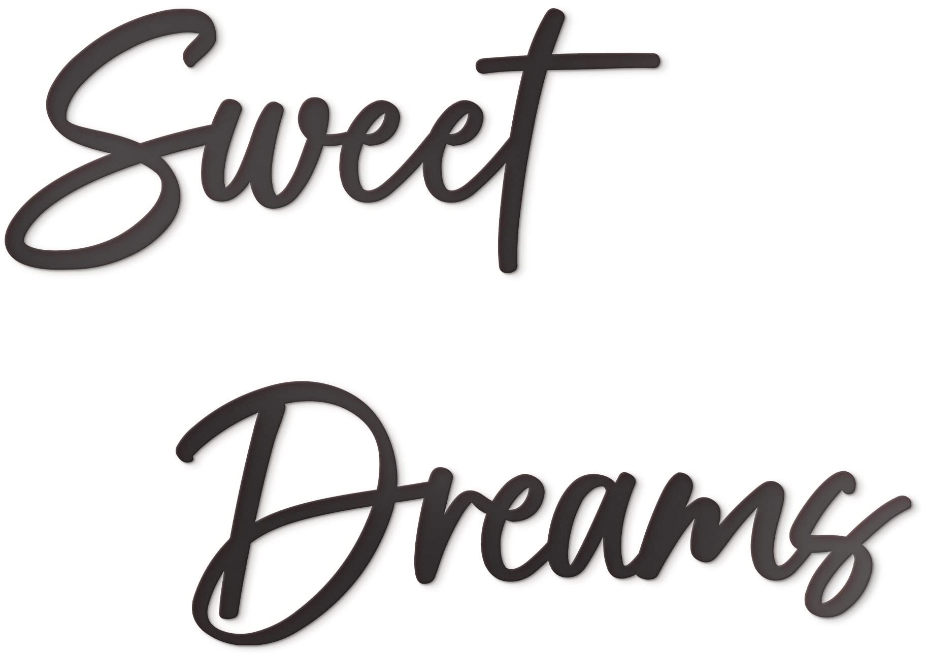 Vintage Sweet Dreams Metal Wall Art Sign - 35x8 Inch Black Farmhouse Decor for Bedroom, Living Room & Nursery | Rustic Home Decor for Above Bed, Housewarming Gift & Wedding Present
