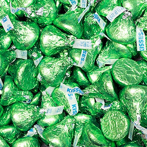 190 Pcs Bulk Custom Candy for Promotional Events - Personalized Mini Kisses & Peanut Butter Cups with Business Logo (Gold & Kiwi Green) - Perfect for Candy Buffets, Corporate Gifts, and Wedding Favors