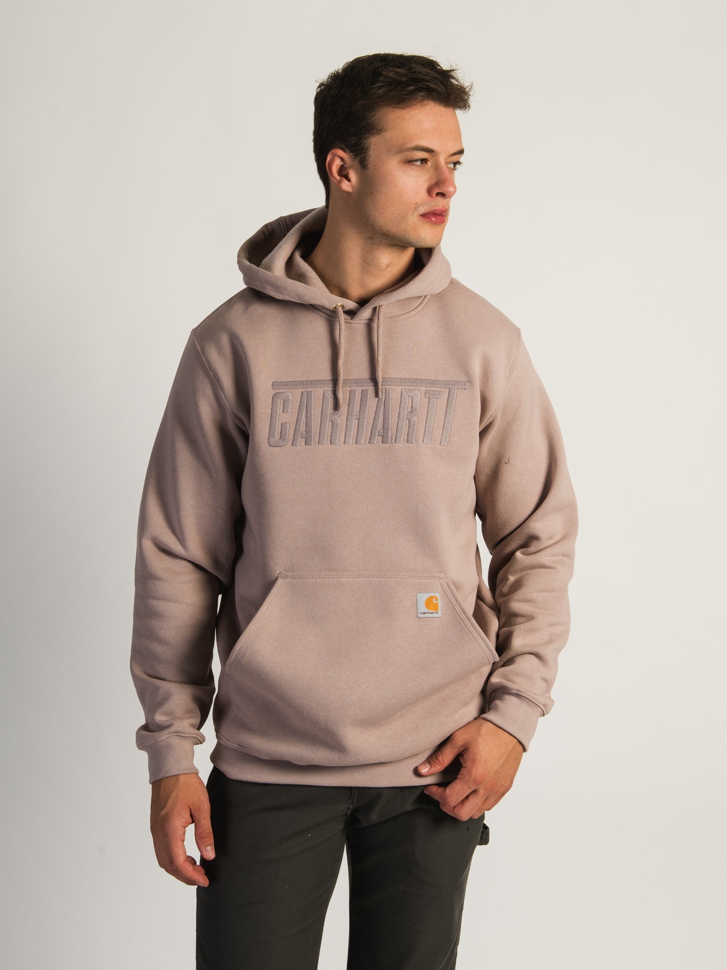 Carhartt Loose Fit Embroidered Logo Hoodie for Men - Comfortable & Durable Sweatshirt - Perfect for Work, Outdoor Activities & Casual Wear
