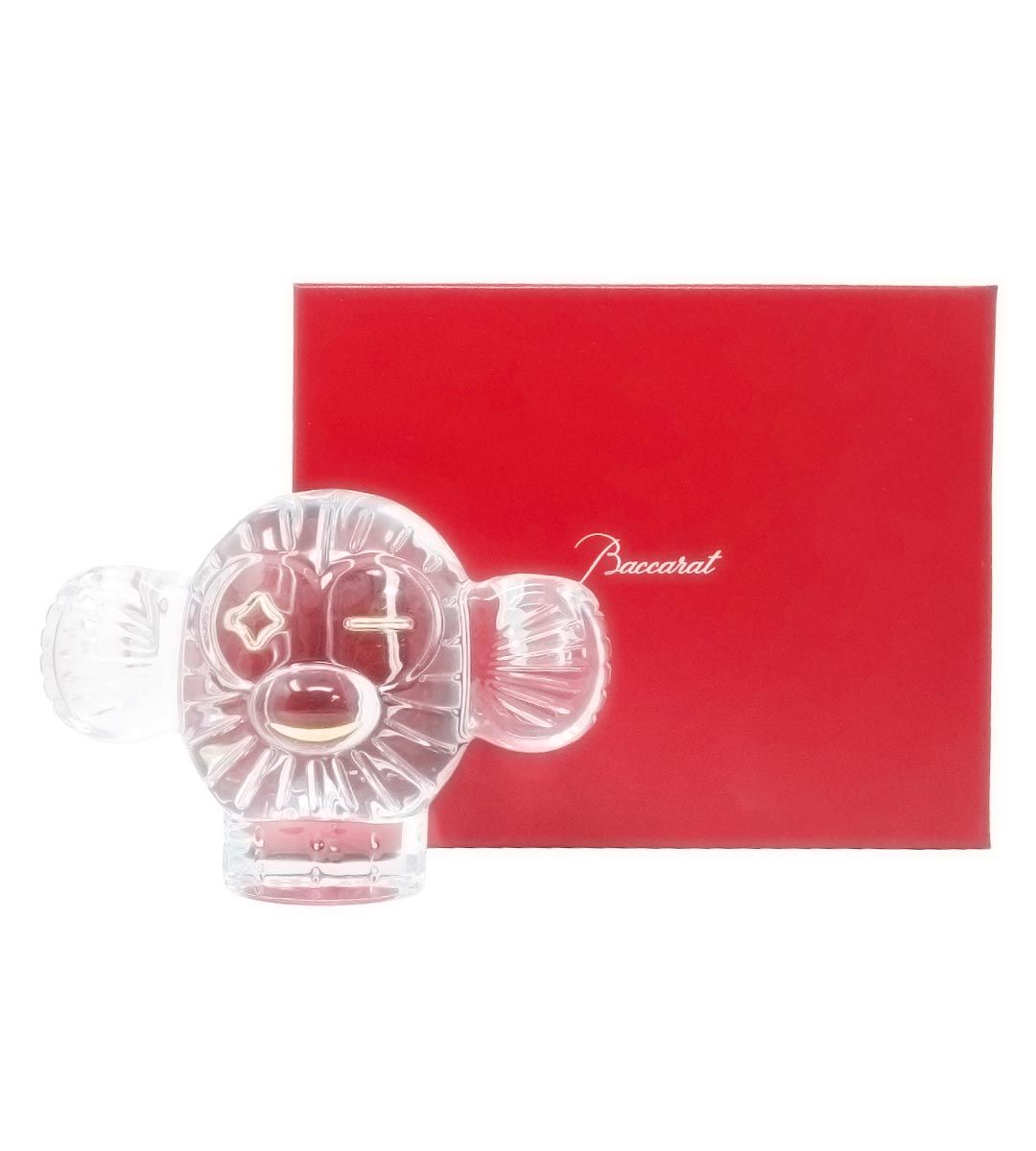 Faunacrystopolis Monkey Crystal Candle Holder - Elegant Baccarat Glass for Home Decor, Wedding Centerpieces & Gift Ideas