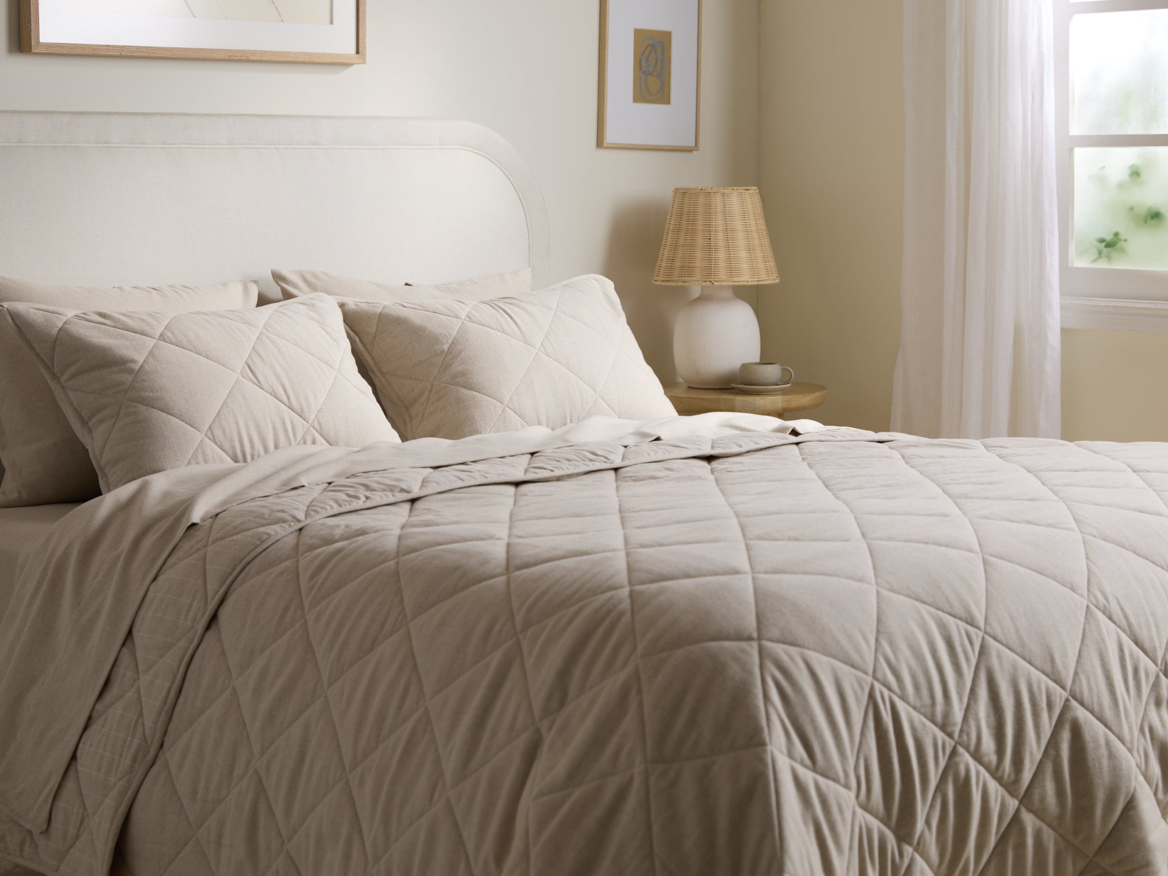 Soft Flannel Pillowcase Set (Bone Color) - 2 Pack Cozy Bedding for Winter - Perfect for Cold Nights, Guest Rooms & Cabin Retreats