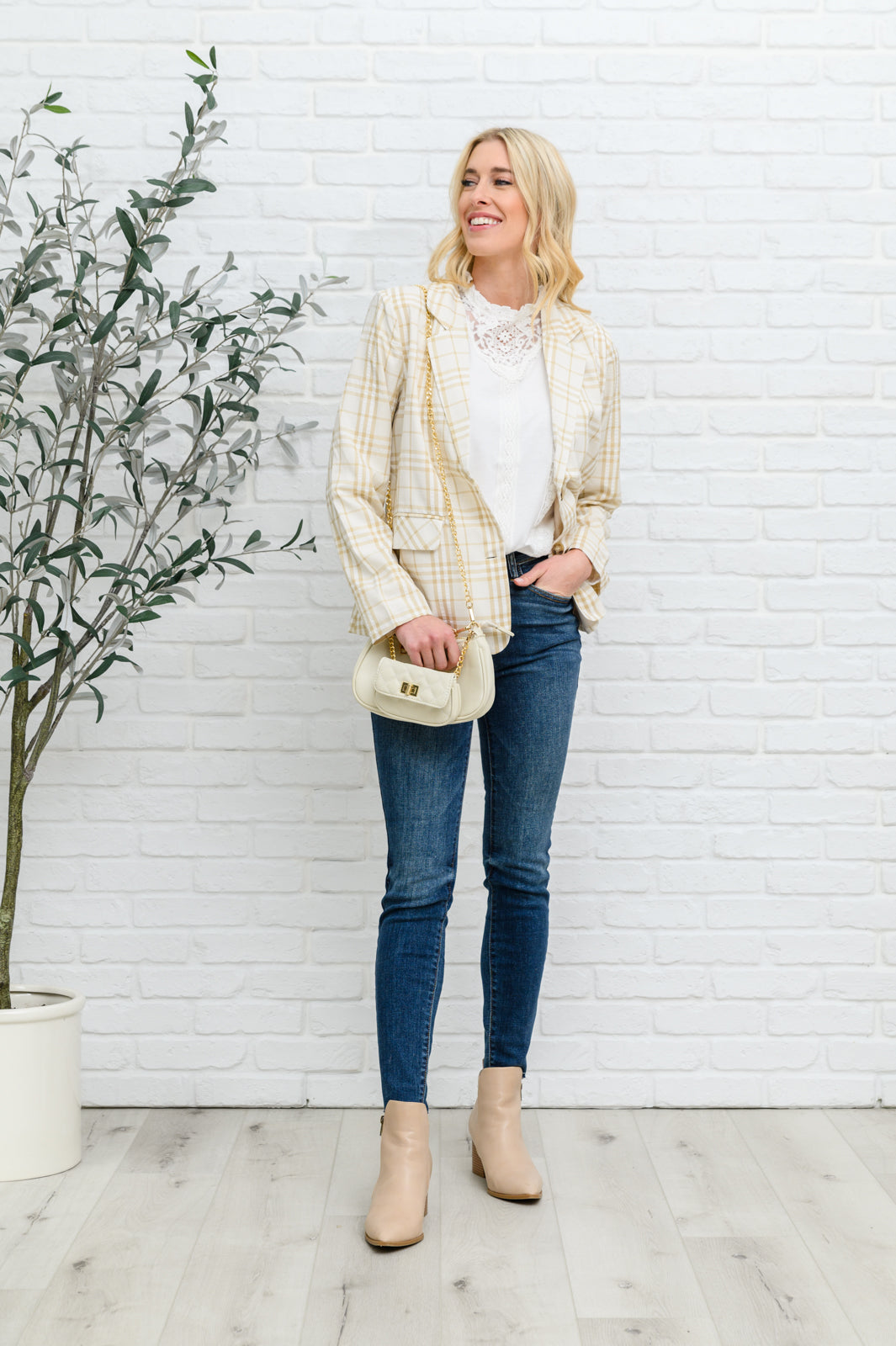 Picture This Top in Off White - Stylish Women's Blouse for Casual Wear, Office & Date Night Outfits