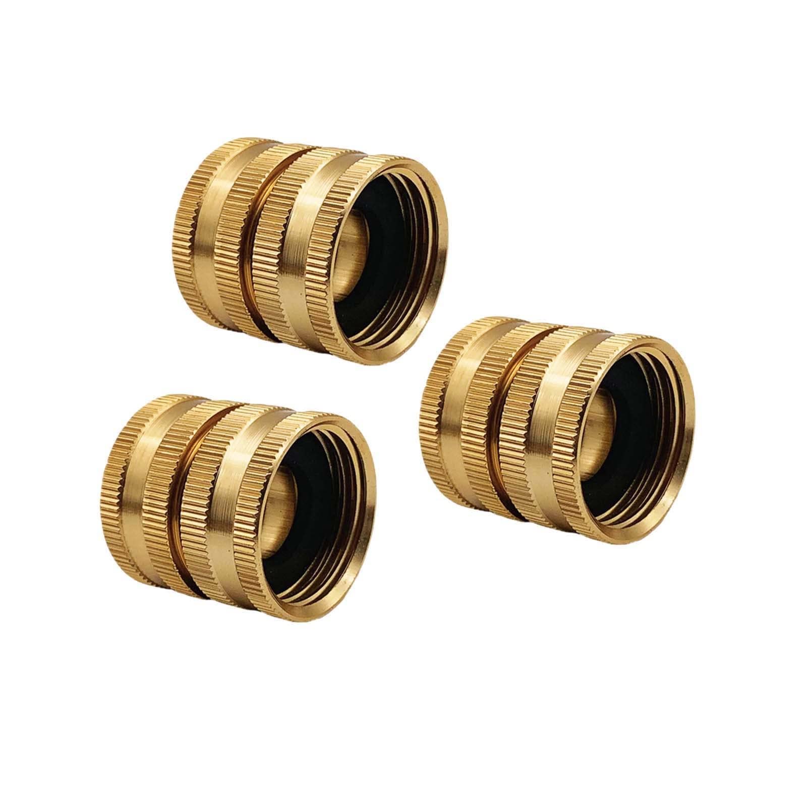 BosDarm 3/4 Inch Garden Hose Connector - 2 Way Male to Female Water Pipe Fitting for Outdoor Patio, Lawn & Garden Irrigation - Perfect for Sprinklers, Faucets and Watering Systems