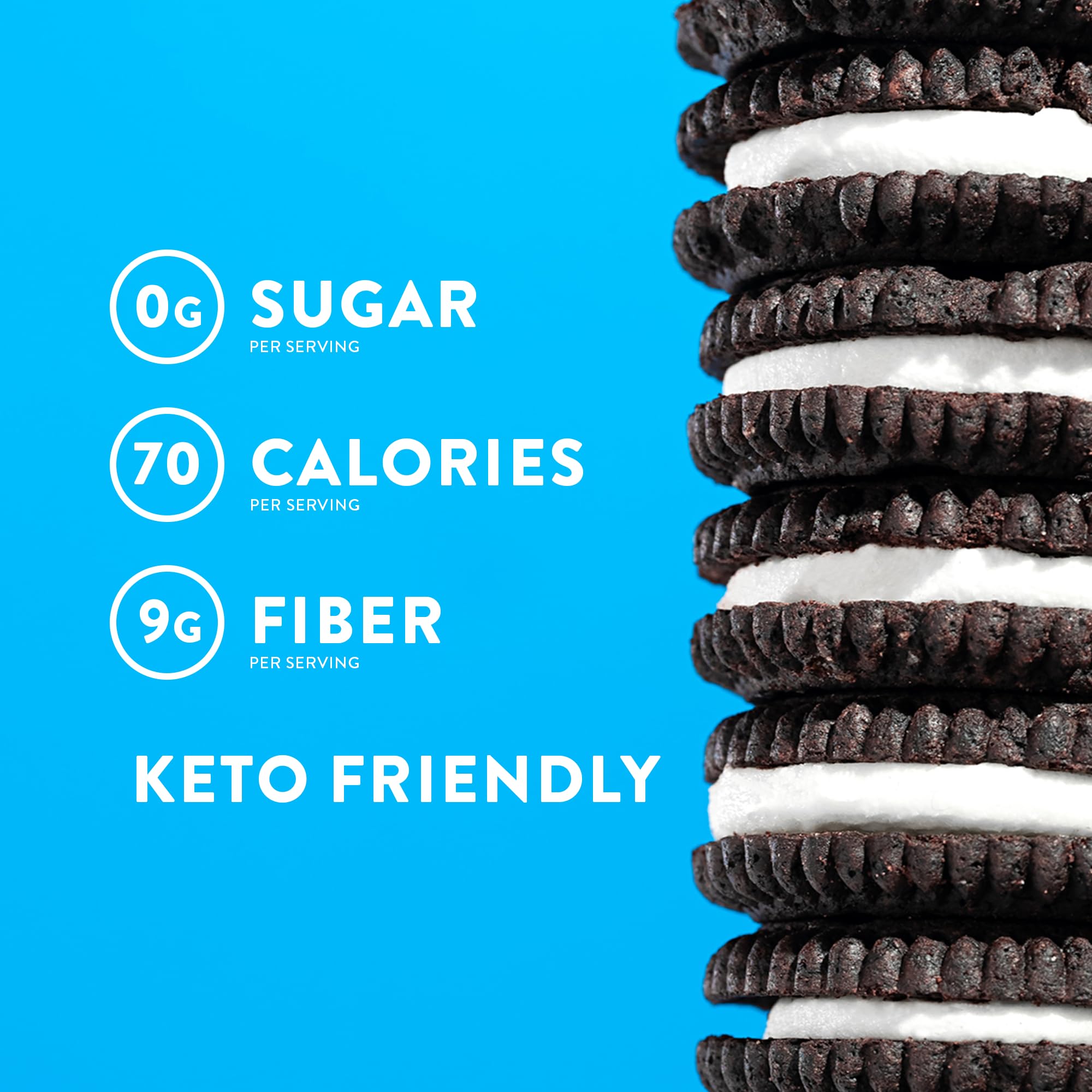 Highkey Keto Sandwich Cookies - 4.27oz (9 Pack) | Low Carb Snacks for Diabetics & Weight Loss | Perfect for Office, School & Travel