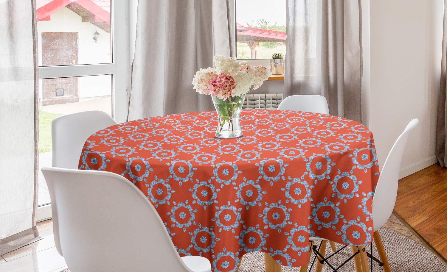 Ambesonne Abstract Round Tablecloth 60