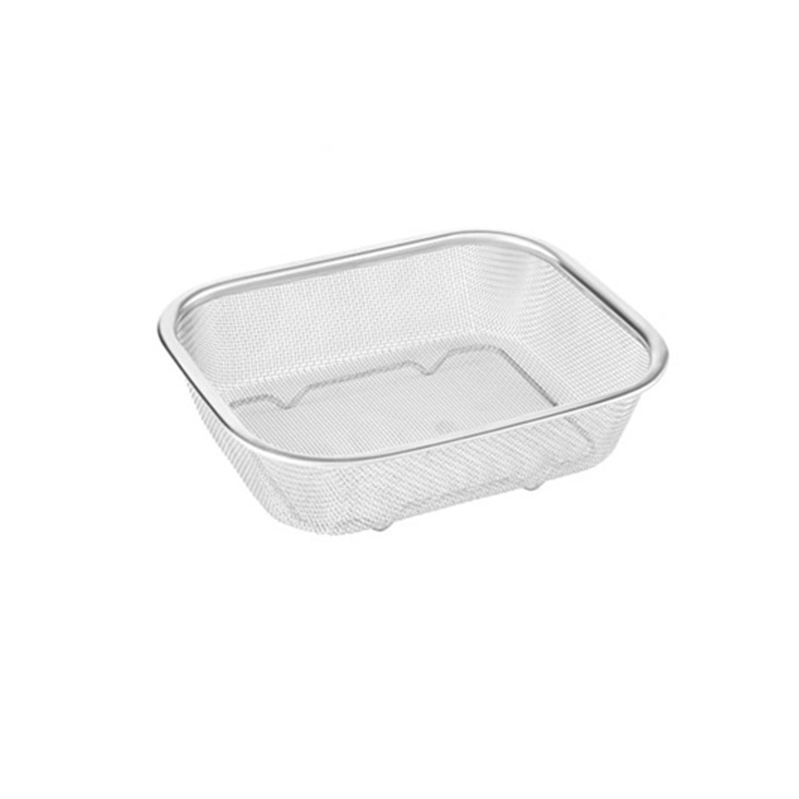 Stainless Steel French Fry Basket - Square Colander for Chips, Pasta & Flour Sieve - Durable Kitchen Strainer & Cooking Utensil (Large Size) - Perfect for Frying, Draining & Baking