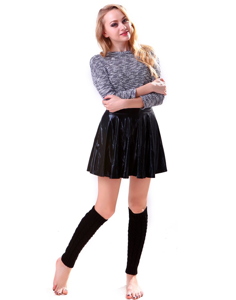 Super Z Outlet Women's Cable Knit Leg Warmers - Soft Crochet Long Socks for Winter, Yoga, Dance & Outdoor Activities - Cozy Knitted Boot Cuffs for Women & Girls