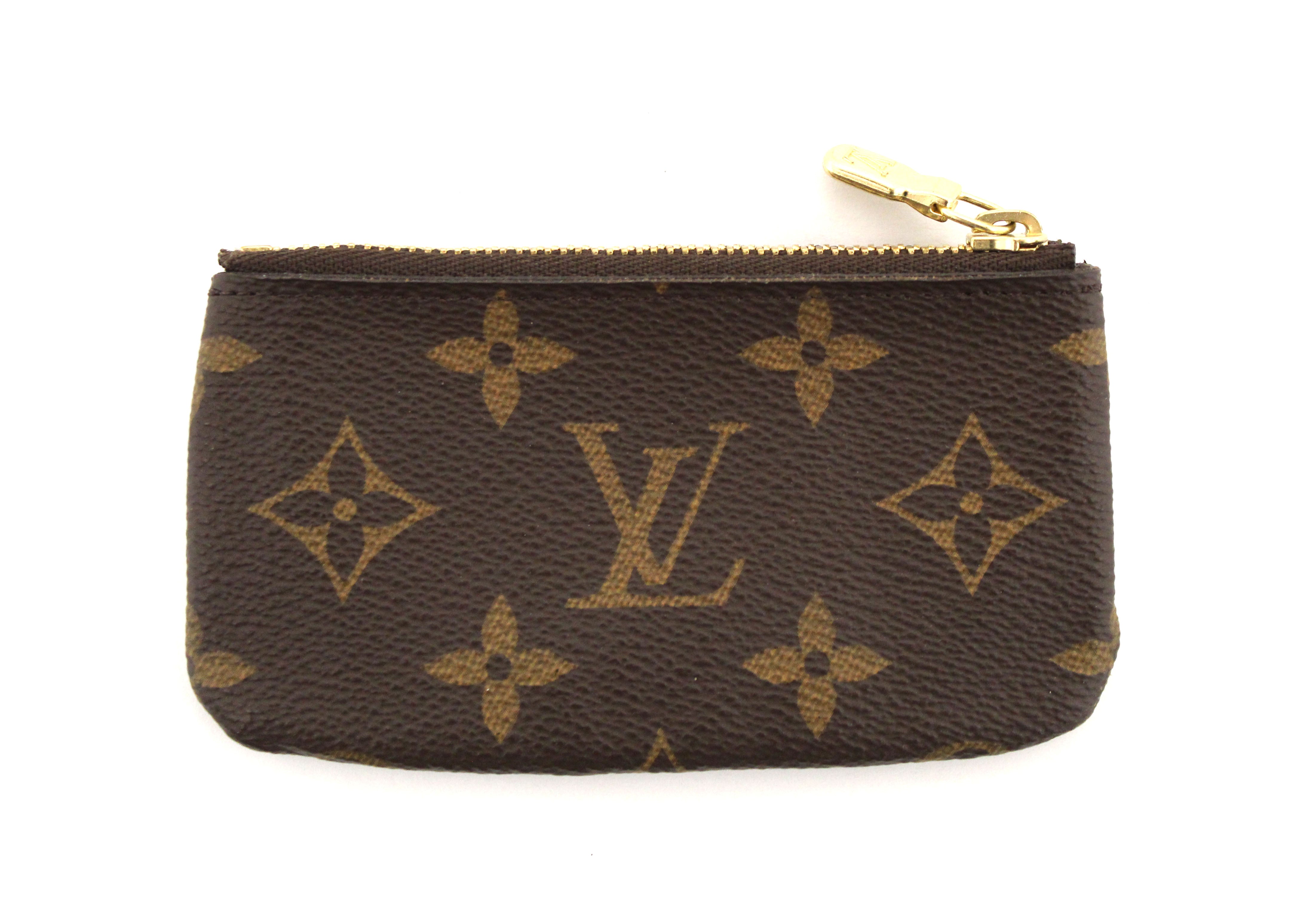 Authentic Louis Vuitton Monogram Canvas Key Pouch - Luxury Key Holder for Women & Men - Perfect for Keys, Coins & Small Essentials - Ideal for Everyday Use, Travel & Gifts