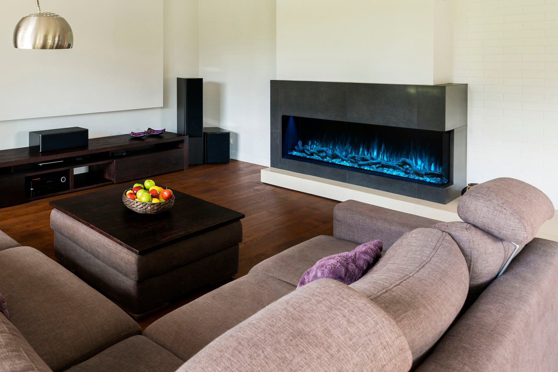 Modern Flames Landscape Pro 96-Inch Electric Fireplace - 3-Sided or 2-Sided Built-In Design for Living Room, Bedroom & Office | Energy-Efficient & Realistic Flame Effect