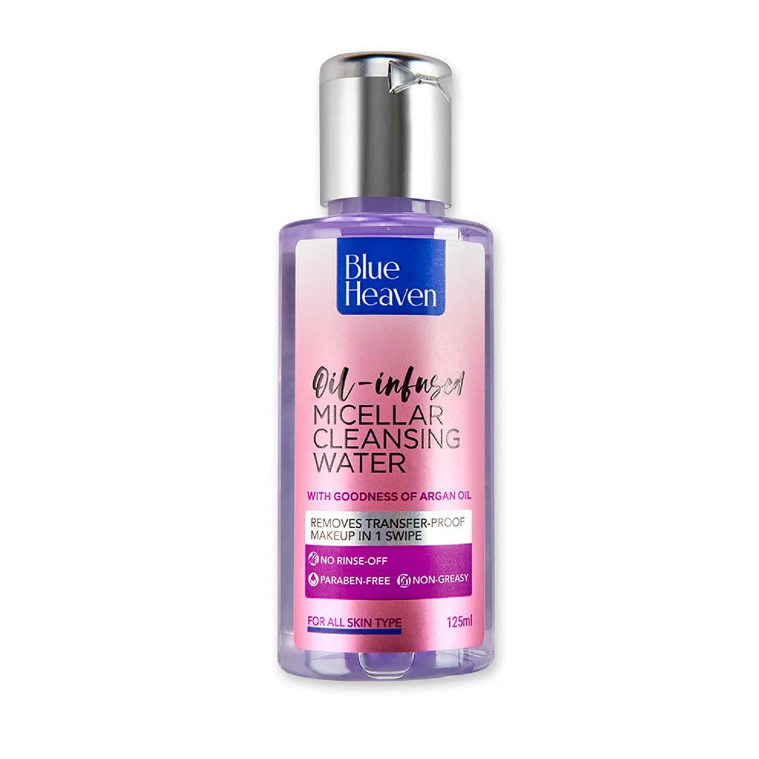 Blue Heaven Oil-Infused Micellar Cleansing Water & Gentle Nail Polish Remover Set - 125ml Each | Hydrating Makeup Remover & Nail Care Kit for Daily Beauty Routine