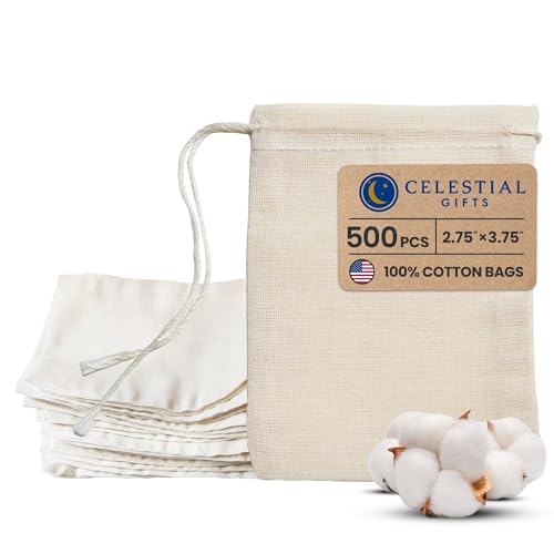 2.75x3.75 Inch (Pack of 500) - Natural Drawstring