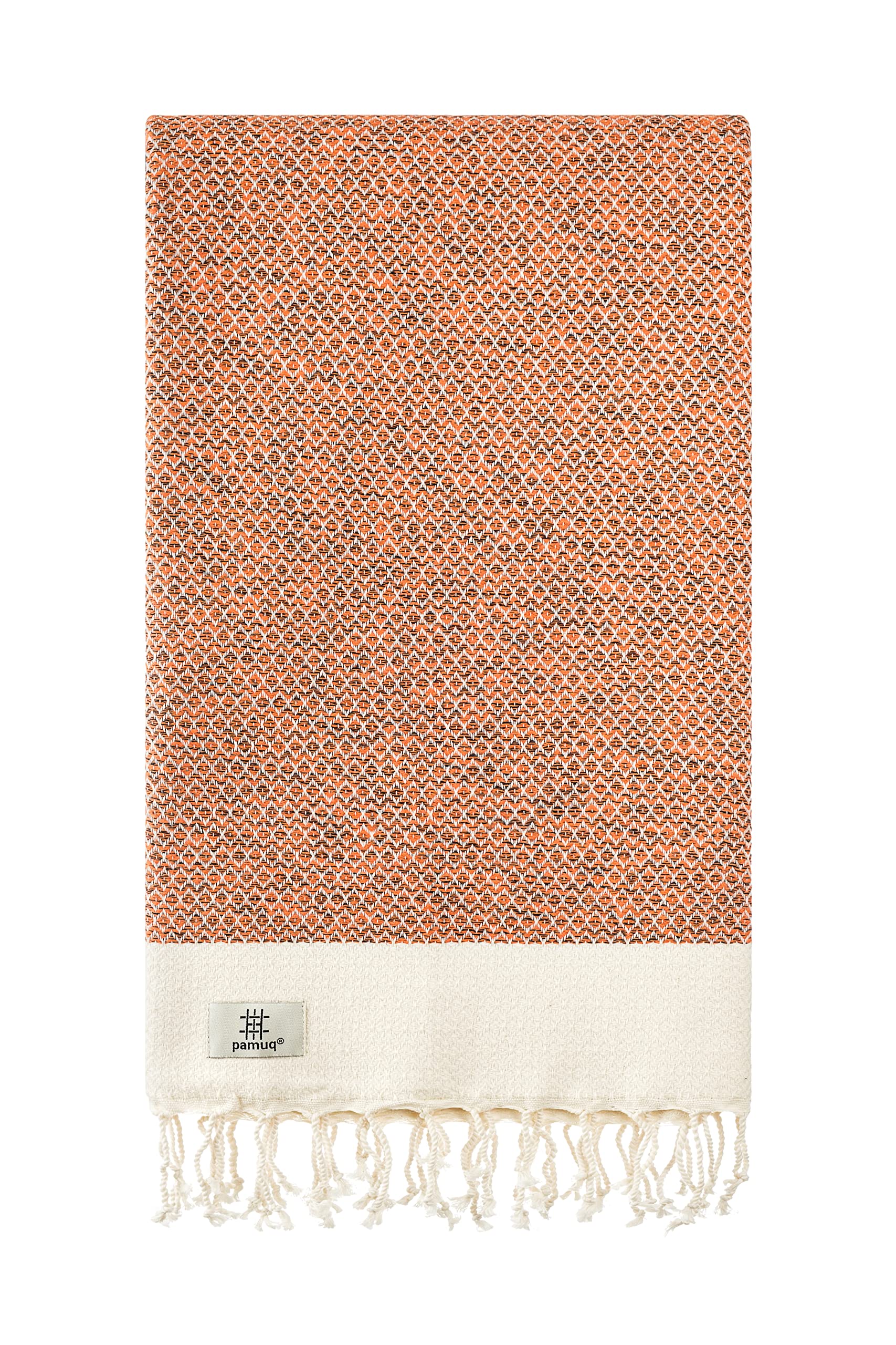 Pamuq® XXL Beach Towel - Soft Cotton Sauna, Bath, and Hammam Towel - Oeko-Tex® Certified for Shower, Yoga, Gym & Travel - Lightweight & Quick-Dry for Men & Women - Perfect for Pool, Beach, Spa & Sports Activities